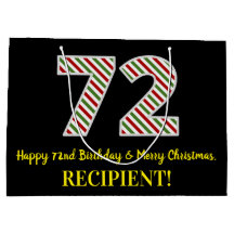 Lycklig 72:a födelsedagen och God jul, eget namn