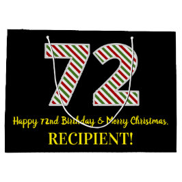 Lycklig 72:a födelsedagen och God jul, eget namn