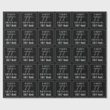 LYCKLIG 77:E BIRTHDAY; Art Deco Stil med eget namn