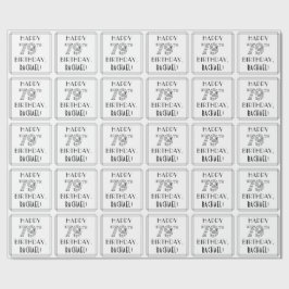 LYCKLIG 79:E BIRTHDAY; Art Deco Stil; eget namn Presentpapper