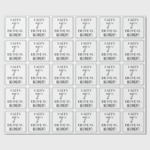 LYCKLIG 7:E BIRTHDAY; Art Deco Stil; Anpassat namn Presentpapper
