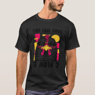 Lycklig 7:e-födelsedag 7 år gammal Coola-kyckling T Shirt