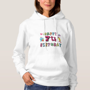Lycklig 7:e födelsedag. 7 år gammal. t shirt