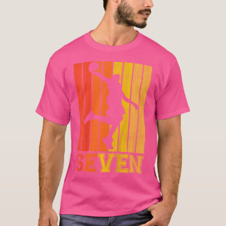 Lycklig 7:e födelsedag Dekorationer för basket Boy T Shirt