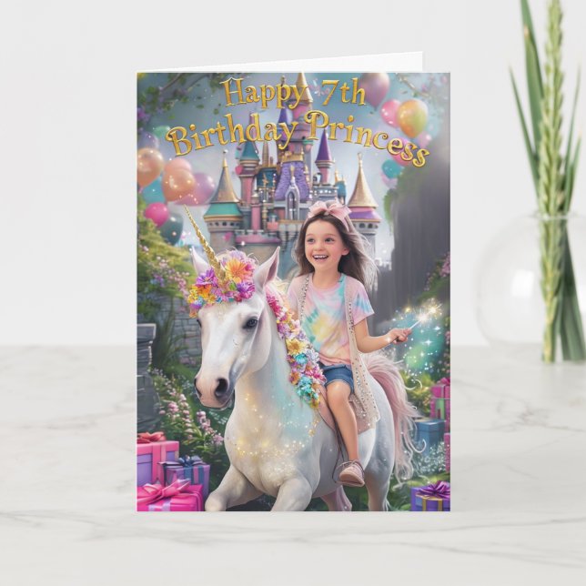 Lycklig 7:e födelsedag kort (Framsida)