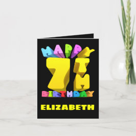 Lycklig 7:e födelsedagskort helgkort