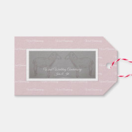 Lycklig 7:e Ylle Heart-årsdagen Märkre Presentetikett