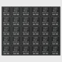 LYCKLIG 82ND BIRTHDAY; Art Deco Stil med eget namn