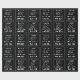 LYCKLIG 82ND BIRTHDAY; Art Deco Stil med eget namn Presentpapper