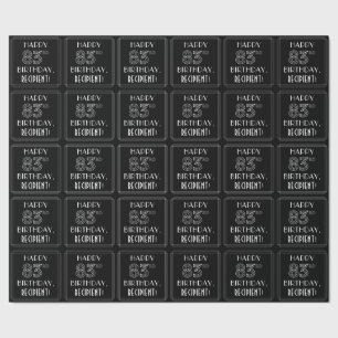 LYCKLIG 83RD BIRTHDAY; Art Deco Stil med eget namn Presentpapper