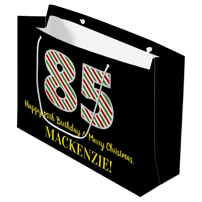 Lycklig 85:e födelsedagen och God jul, anpassat na (Framsidan Vinklad)