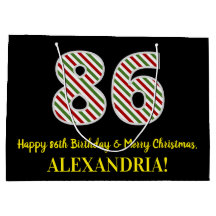 Lycklig 86:e födelsedagen och God jul, anpassat na