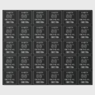 LYCKLIG 88:E BIRTHDAY; Art Deco Stil med eget namn Presentpapper