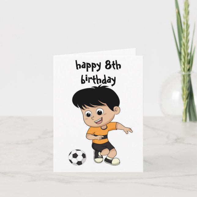 lycklig 8-årsdagen kort (Framsida)