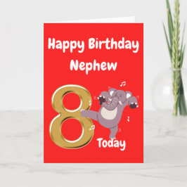Lycklig 8:e födelsedag Nephew Kort