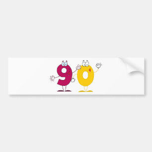 Lycklig 90 bildekal