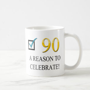 Lycklig 90:e födelsedag kaffemugg