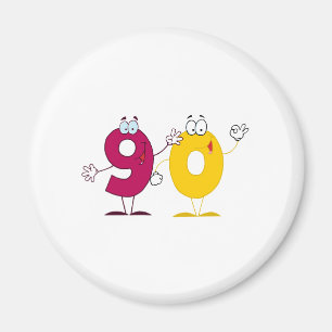 Lycklig 90 magnet