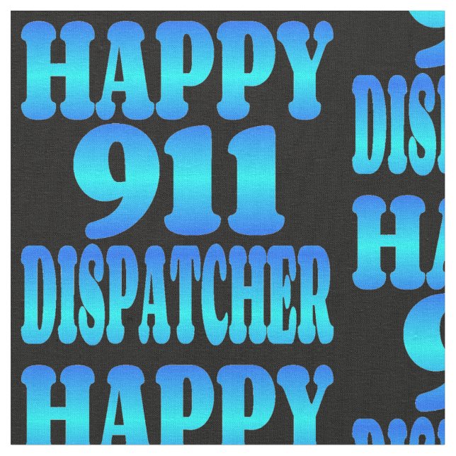 Lycklig 911 Dispatcher Tyg (Närbild)