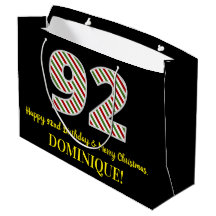 Lycklig 92:a födelsedagen och God jul, eget namn