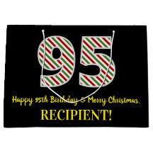 Lycklig 95:e födelsedag och God jul, eget namn