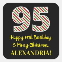 Lycklig 95:e födelsedag och God jul, eget namn