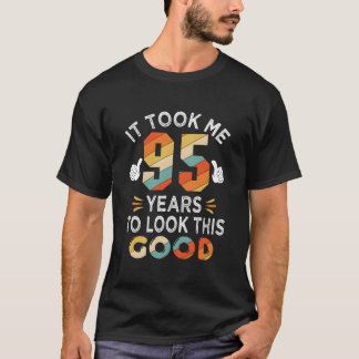Lycklig 95 tog mig 95 år 95 t shirt
