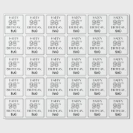 LYCKLIG 98:E BIRTHDAY; Art Deco Stil; eget namn Presentpapper