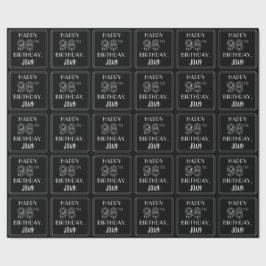 LYCKLIG 98:E BIRTHDAY; Art Deco Stil med eget namn Presentpapper