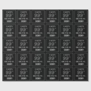 LYCKLIG 99:E BIRTHDAY; Art Deco Stil med eget namn Presentpapper