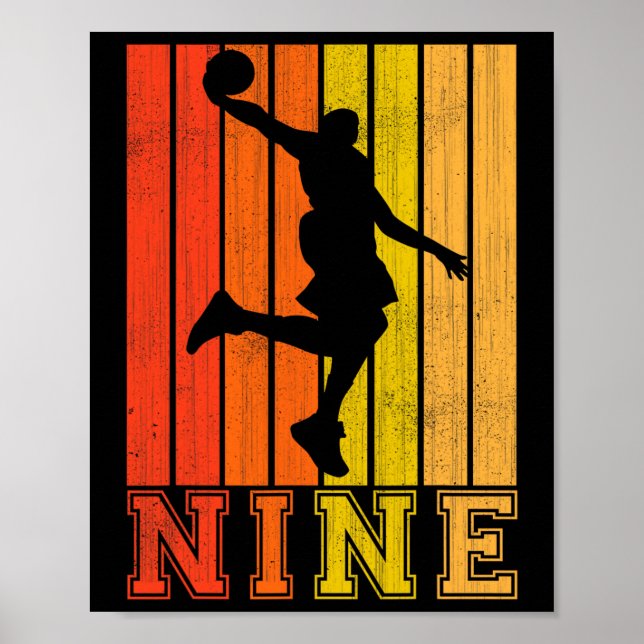 Lycklig 9:e födelsedagen Dekoration för bojar bask Poster (Framsidan)