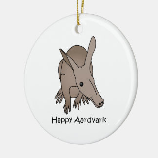 Lycklig Aardvark Julgransprydnad Keramik