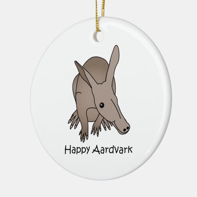 Lycklig Aardvark Julgransprydnad Keramik (Vänster)