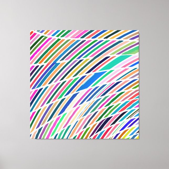 lycklig abstrakt färg mönster canvastryck (Framsida)