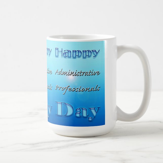 Lycklig Administrativa Professionellen Dag Blue Kaffemugg (Höger)