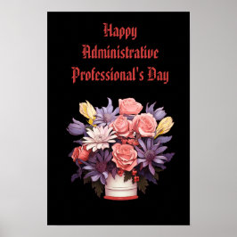 Lycklig Administrativa Professioneller - tackkort Poster