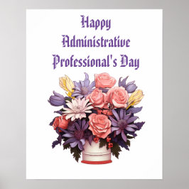 Lycklig Administrativa Professioneller - tackkort Poster
