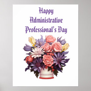 Lycklig Administrativa Professioneller - tackkort Poster