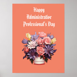 Lycklig Administrativa Professioneller - tackkort Poster
