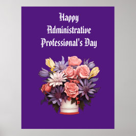 Lycklig Administrativa Professioneller - tackkort Poster