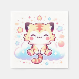 Lycklig Adsible Tiger Baby Shower Pappersservett