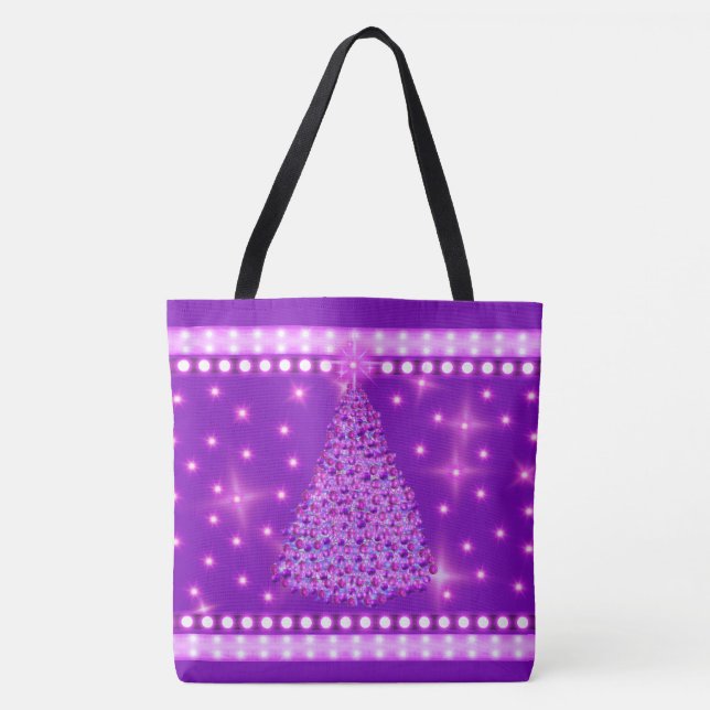 Lycklig Advent Season Dam tote Bag Tygkasse (Framsida)