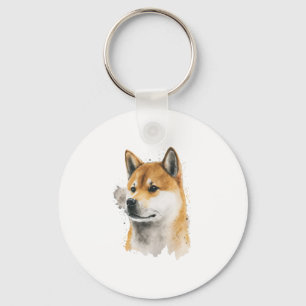 Lycklig Akita Hund Nyckelring