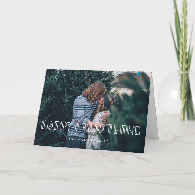 Lycklig All Retro Art Deco Photo Helgkort (Framsida)