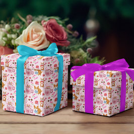 Lycklig Alla hjärtans Corgi Day Mönster