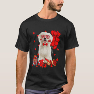 Lycklig Alla hjärtans dag Cute Maltese Hund Heart T Shirt