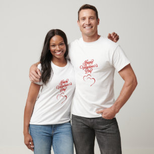 Lycklig Alla hjärtans dag design T Shirt
