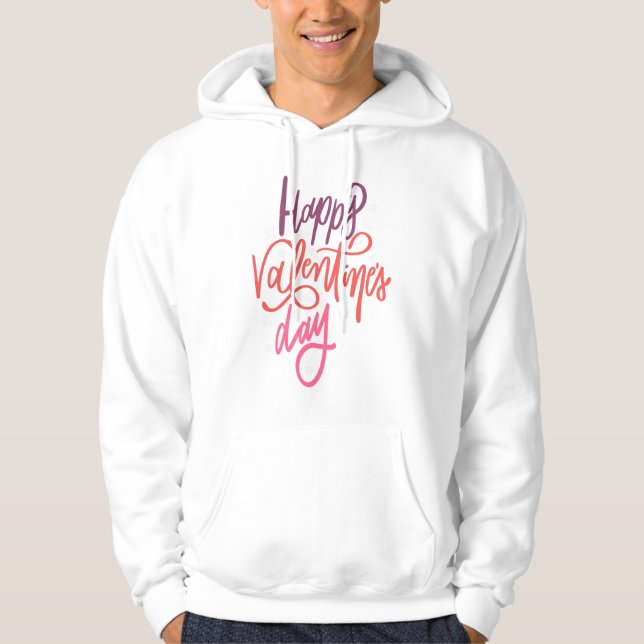 Lycklig alla hjärtans dag hoodie (Framsida)
