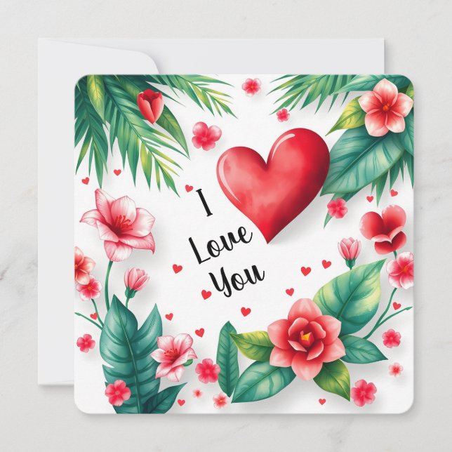 Lycklig Alla hjärtans dag Kärlek Anteckningskort (Framsida)