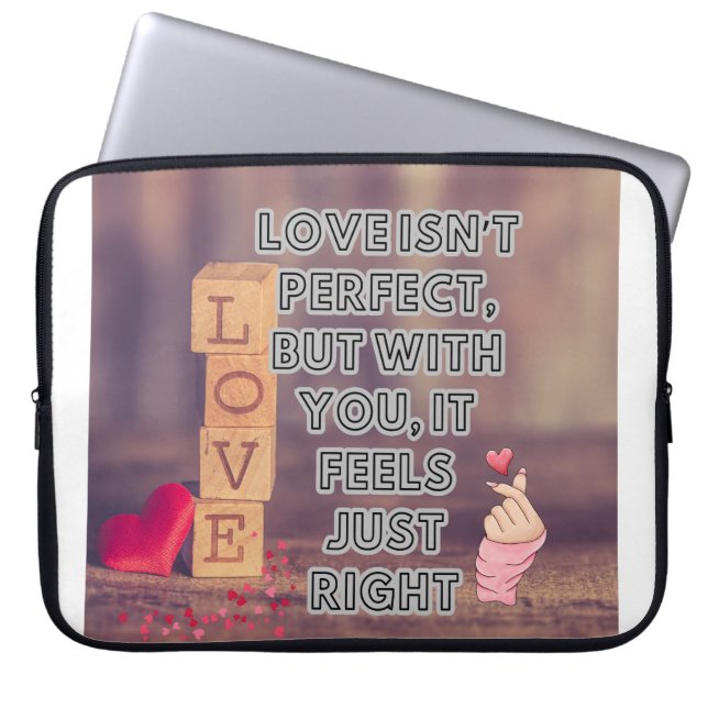 Lycklig Alla hjärtans dag! Laptop Fodral (Framsidan)